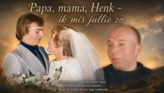 Cover van Papa Mama Henk Mijn Broertje door Albert Zantbergen
