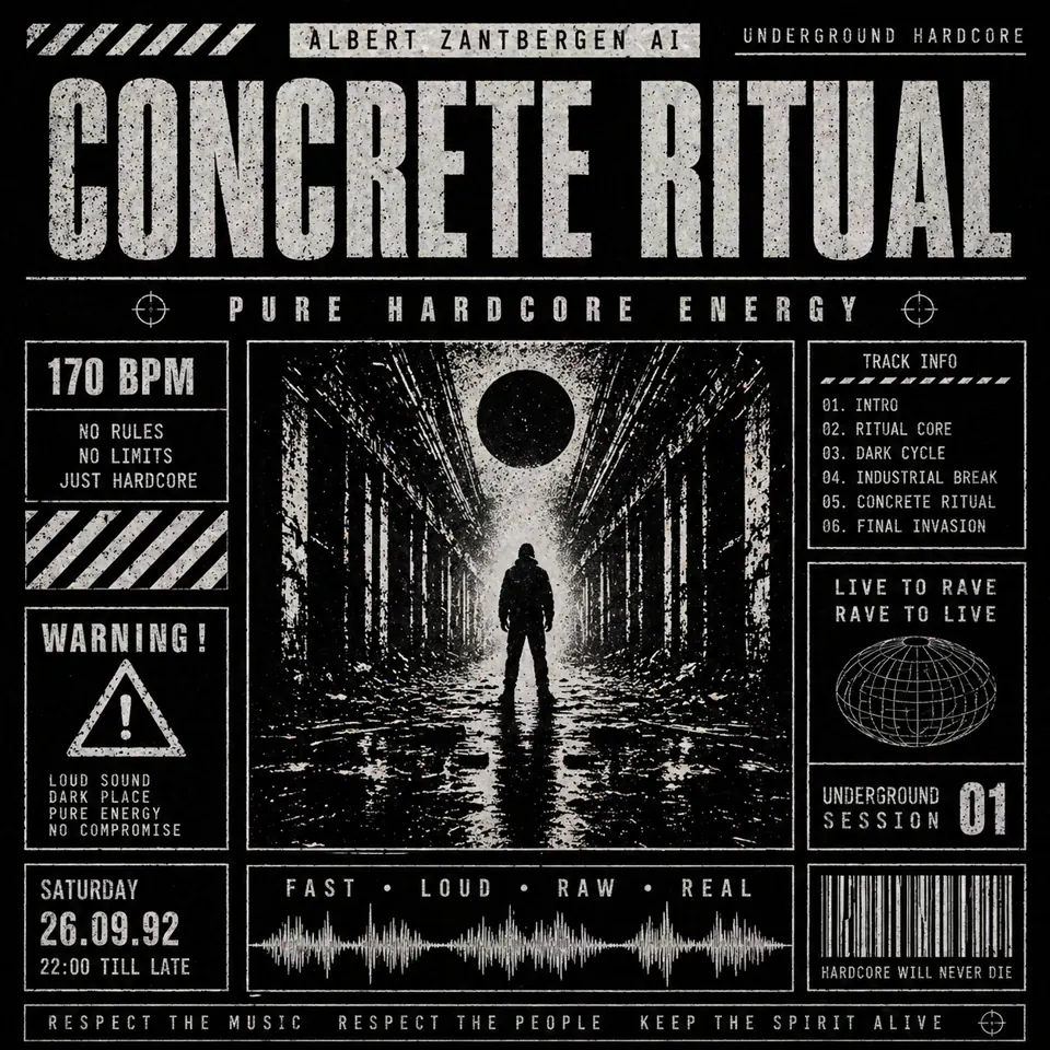Cover van Concrete Ritual door Albert Zantbergen AI
