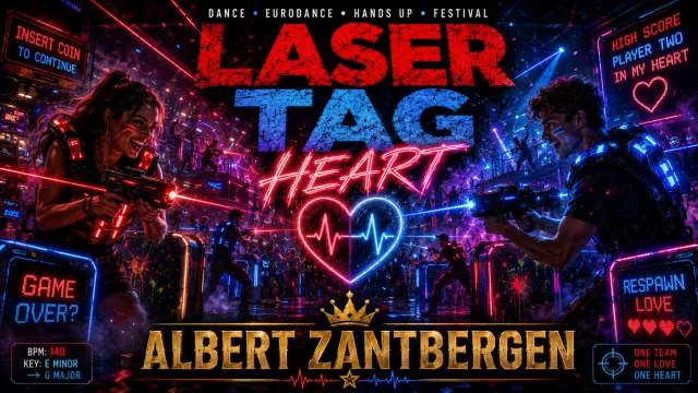 Cover van Laser Tag Heart door Albert Zantbergen