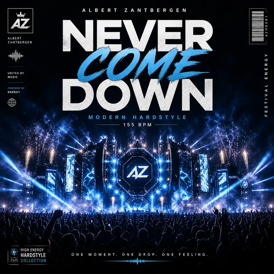 Cover for Never Come Down by Albert Zantbergen