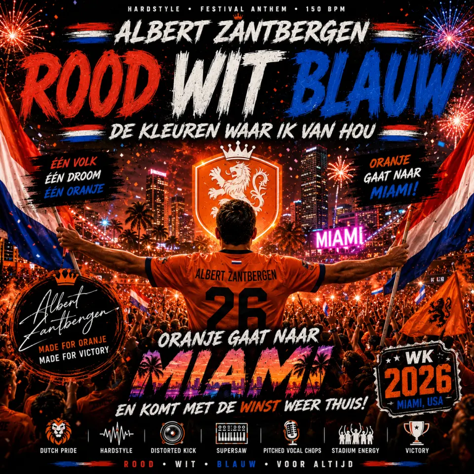 Cover van Rood Wit Blouw door Albert Zantbergen